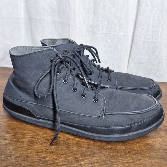Olukai Nalukai Kappa boots mens 11.5 canvas Hightop shoes black chukka boots main image 5